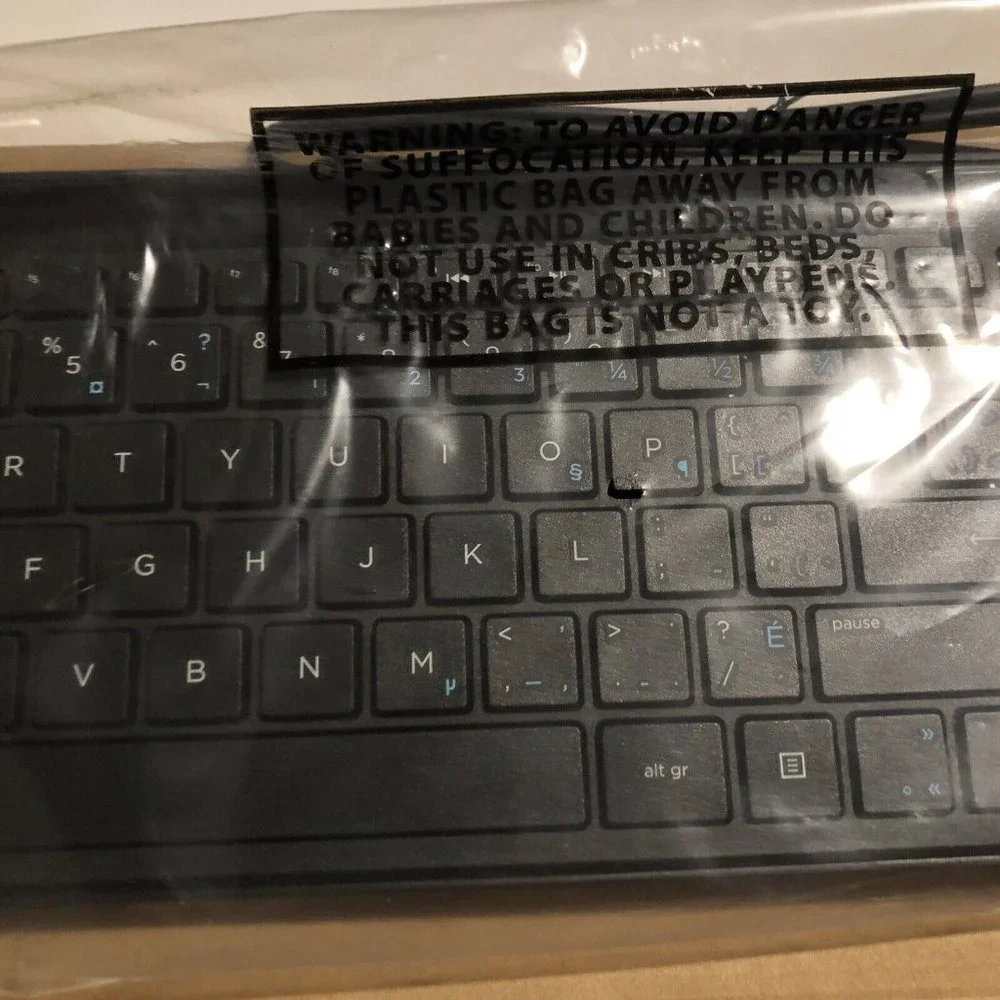 HP black Wired USB Keyboard 801526-DB2 New